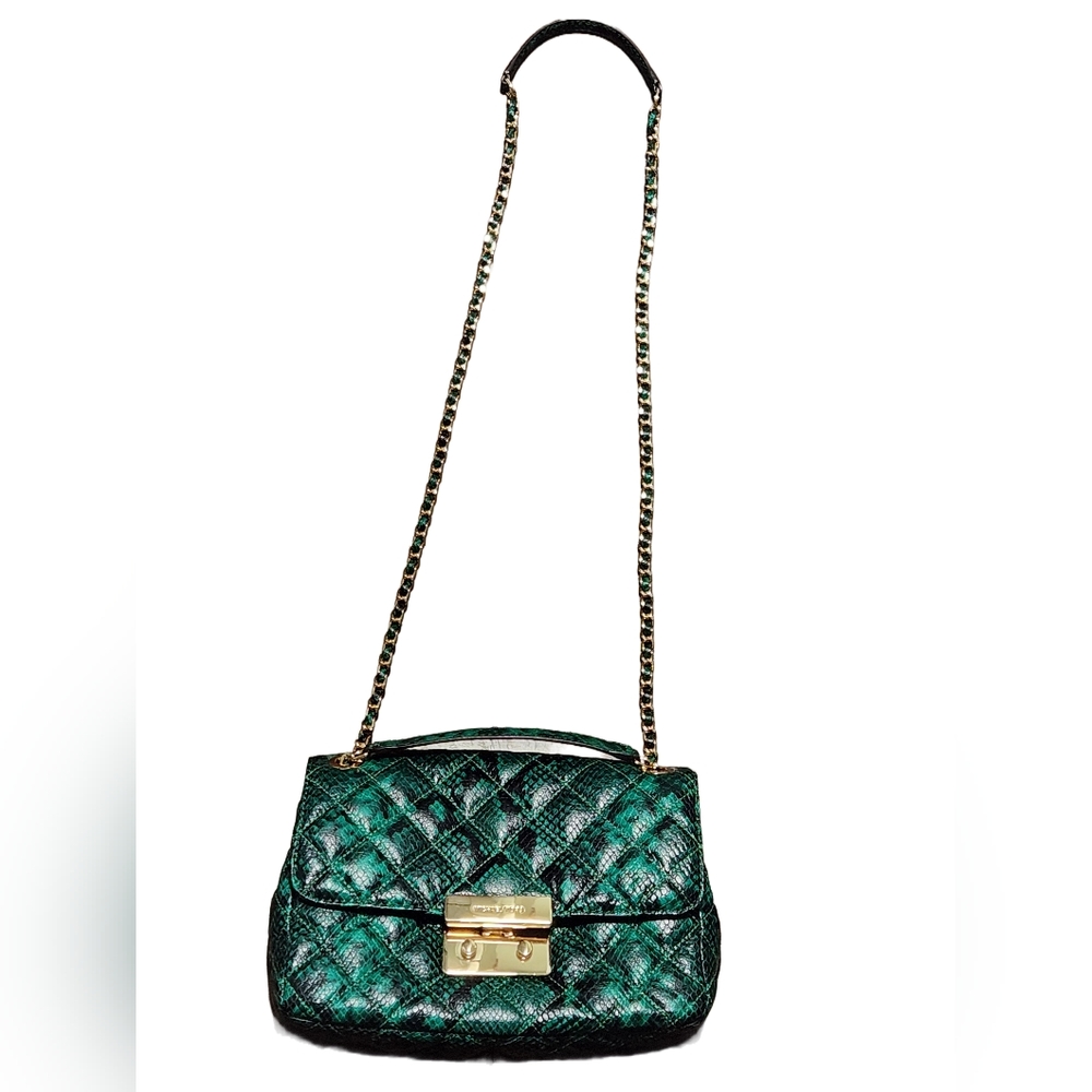 Michael Kors Green Snake Crossbody - Picture 3 of 15